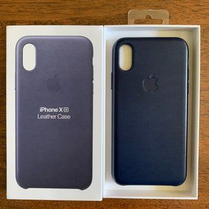 iPhone Xs Leather Case - Midnight Blue